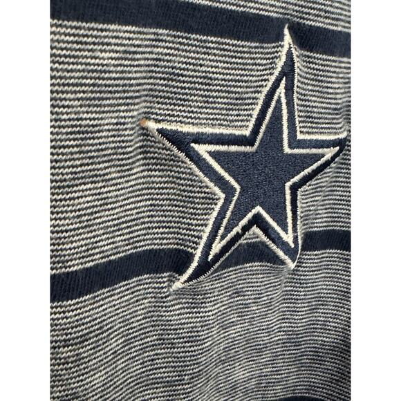 Nike Shirt Mens XL Stripe Blue Polo NFL Dallas Cowboys Star Coach - Picture 3 of 8